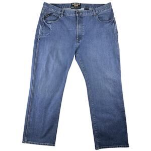 Ariat Rebar M4‎ Low Rise Boot Jeans Blue Denim Stretch Workwear 42 X 32